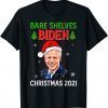 Bare Shelves Anti-biden Christmas 2021 Meme Xmas Tree Unisex Shirt