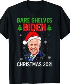 Bare Shelves Anti-biden Christmas 2021 Meme Xmas Tree Unisex Shirt