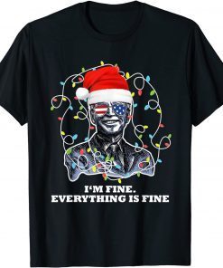 Biden Christmas Lights I'm Fine Everything Is Fine Gift Shirt