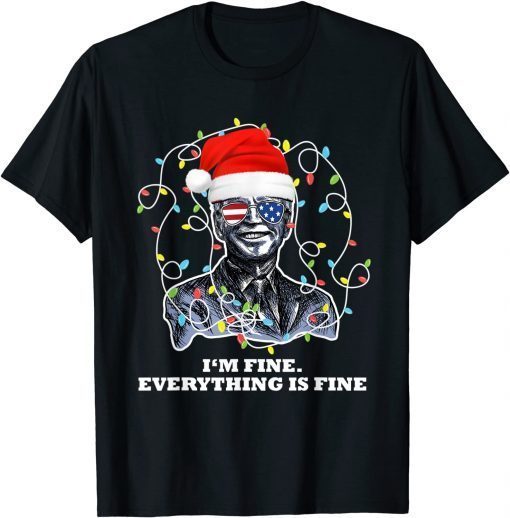 Biden Christmas Lights I'm Fine Everything Is Fine Gift Shirt