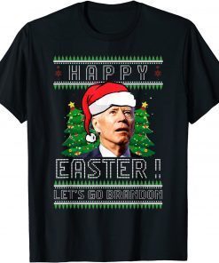 Biden Happy Easter Lets Go Branson Brandon Ugly Xmas Classic Shirt