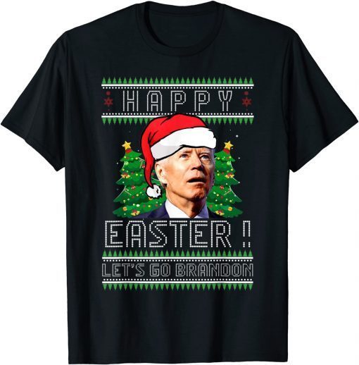 Biden Happy Easter Lets Go Branson Brandon Ugly Xmas Classic Shirt