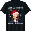 Biden Santa Happy Christmas Lets Go Branson Brandon X-mas T-Shirt
