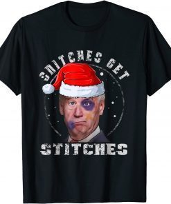 Biden Santa Snitches Get Stitches Christmas Costume Official Shirt