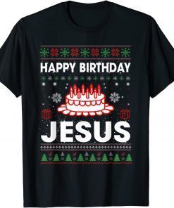 Birthday Cake Happy Birthday Jesus Christian Gift Shirt