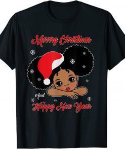 Black African American Santa Christmas Melanin Girl Toddler Unisex Shirt