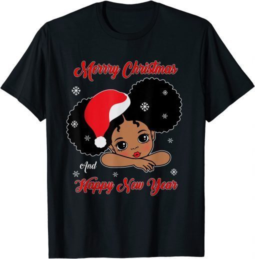 Black African American Santa Christmas Melanin Girl Toddler Unisex Shirt