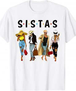 Black Sistas Queen Melanin African American Women Pride Gift Shirt