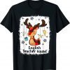 Bleached English Teacher Squad Reindeer Christmas Gift Shirt