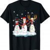 Bowling Christmas Pajama Lights Reindeer Santa Unisex Shirt