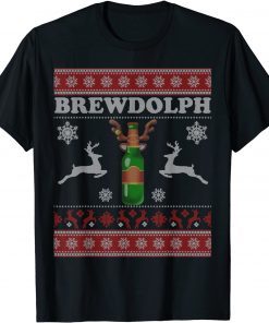 Brewdolph Ugly Christmas Beer Lover Craft Beer Brewer Unisex Shirt