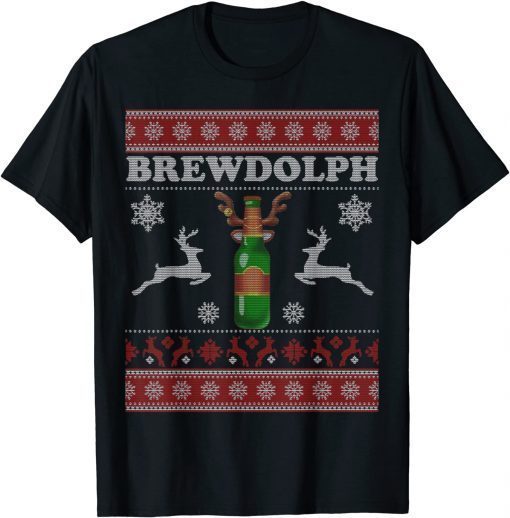 Brewdolph Ugly Christmas Beer Lover Craft Beer Brewer Unisex Shirt