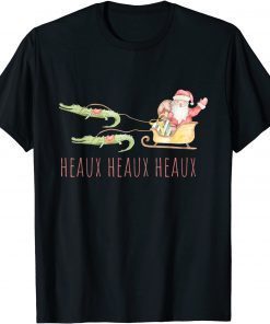 Cajun Santa Alligator Heaux Heaux Heaux Christmas X-mas Classic Shirt