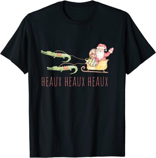 Cajun Santa Alligator Heaux Heaux Heaux Christmas X-mas Classic Shirt