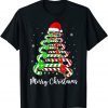 Candy Cane Santa Hat Xmas Tree Merry Christmas Y'all Unisex Shirt