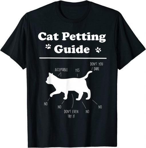 Cat Petting Guide Cat Owner Pet Kitten Petting Guide Classic Shirt