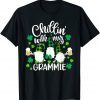 Chillin With My Grammie St Patricks Day Gnomes Garden Gnome T-Shirt