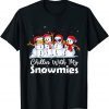 Chillin' With My Snowmies Cute Christmas Snowmen Unisex Shirt