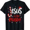 Christian Jesus Is The Reason Candy Cane Religious Christmas Gift Shirt