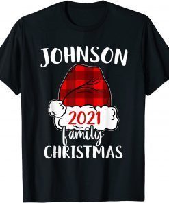 Christmas 2021 Johnson Matching Pajama Santa Hat Classic T-Shirt