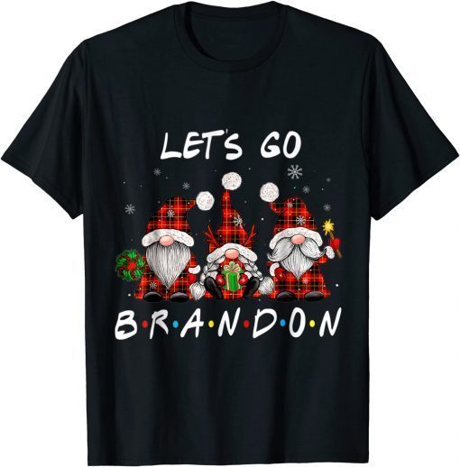 Christmas 2021 Let's Go Brandon Gnome Hanging Gnomies Limited Shirt