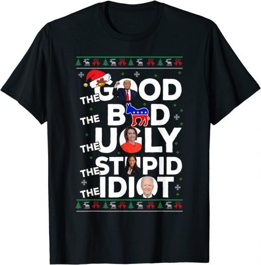 Christmas Anti-Bi-den The Good Bad Ugly Stupid Idiot Classic Shirt