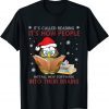 Christmas Bird with Santa Hat It's Called Reading T-Shirt