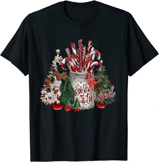 Christmas Candy Cane Stocking Stuffer Snow Pajamas Unisex Shirt