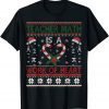 Christmas Candy Cane Work of Heart Math Teacher Ugly T-Shirt
