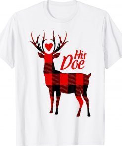 Christmas Couple Matching Pajama Set Her Buck His Doe Classic Shirt