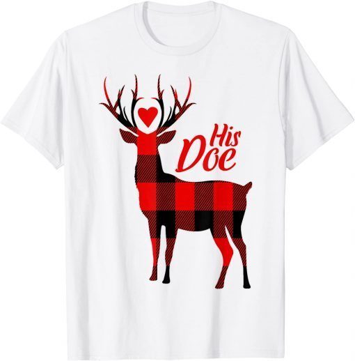 Christmas Couple Matching Pajama Set Her Buck His Doe Classic Shirt