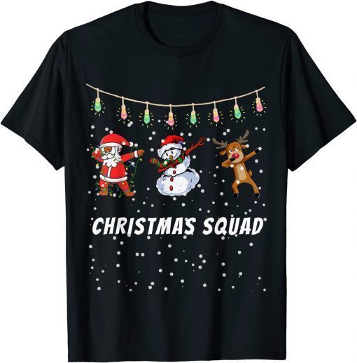 Christmas Dab Santa Friends Matching Family Christmas Squad Unisex Shirt