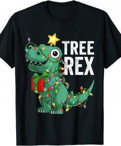 Christmas Dinosaur Tree Rex Pajamas Toddler Xmas Gift Shirt