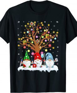 Christmas Element Tree With Gnome Nurse Christmas Gift T-Shirt