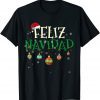 Christmas Feliz Navidad Santa Hat T-Shirt