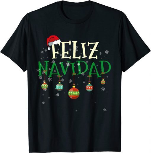 Christmas Feliz Navidad Santa Hat T-Shirt