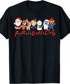 Christmas Friends Santa Rudolph Snowman Family Xmas Limited Shirt