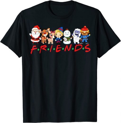 Christmas Friends Santa Rudolph Snowman Family Xmas Limited Shirt