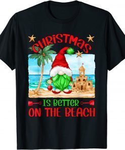 Christmas Gnome For Xmas Vacation On The Beach Classic T-Shirt