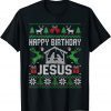 Christmas Happy Birthday Jesus Holiday Ugly Sweater Unisex T-Shirt