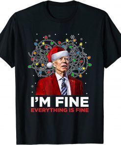 Christmas Lights I'm Fine Everything Is Fine Anti Biden Classic Shirt