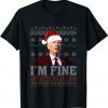 Christmas Lights I'm Fine Everything Santa Joe Biden Gift Shirt