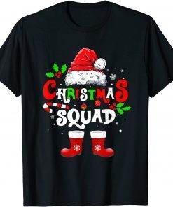 Christmas Squad Santa Hat Xmas Crew Family Pajamas Unisex Shirt