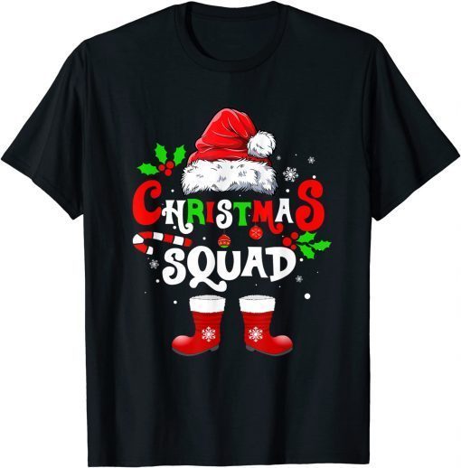 Christmas Squad Santa Hat Xmas Crew Family Pajamas Unisex Shirt