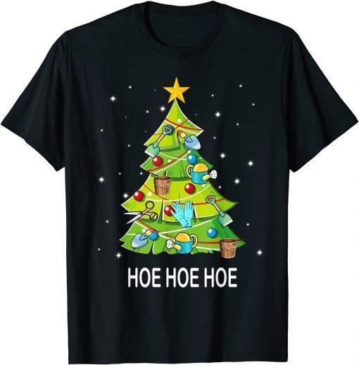 Christmas Tree Gardening Hoe Hoe Hoe Gardener Planting Limited Shirt