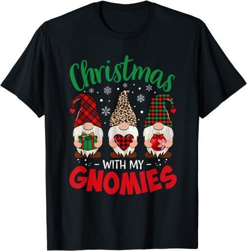 Christmas With My Gnomies Leopard Women Gnome Buffalo Unisex Shirt