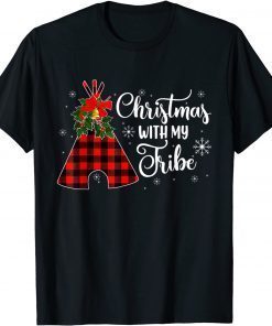 Christmas With My Tribe Buffalo Plaid Family Pajama Unisex Shirt