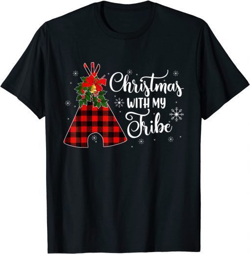 Christmas With My Tribe Buffalo Plaid Family Pajama Unisex Shirt