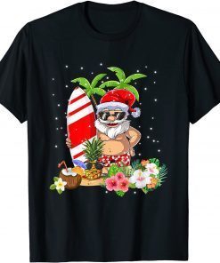 Christmas in July Santa Hawaiian Surfing Summer Surf Classic Shirt