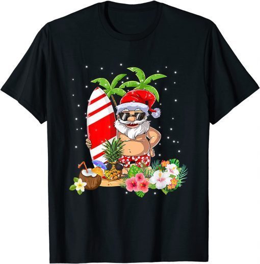 Christmas in July Santa Hawaiian Surfing Summer Surf Classic Shirt